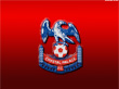 Badge on a red background